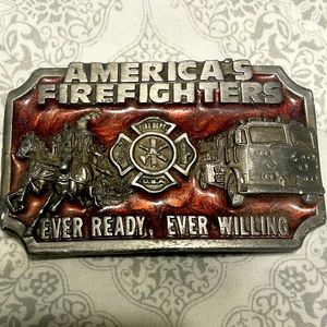 VTG 1983 “America’s Firefighters” belt buckle (made by: Siskiyou Buckle Co.)